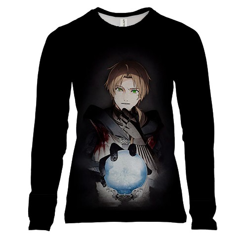 Жіночий 3D лонгслів Рудеус Грейрат, дорослий - Реінкарнація безробітного