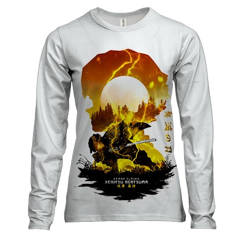 Жіночий 3D лонгслів Зеніцу Агацума - Клинок, що розсікає демонів