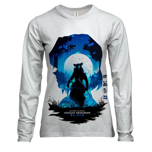 Женский 3D лонгслив Иноске Хашибира - Клинок рассекающий демонов