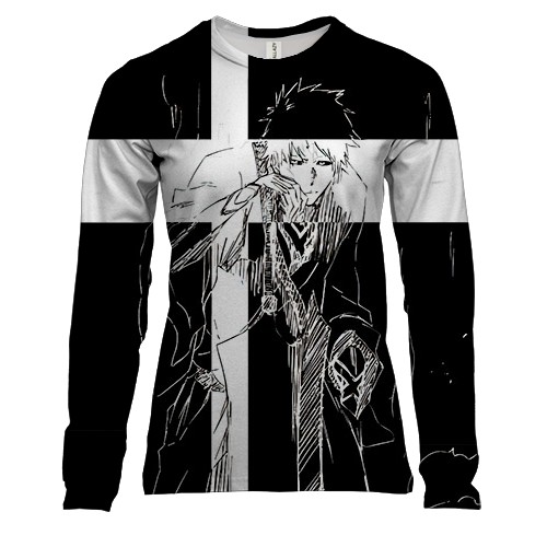 Женский 3D лонгслив Ичиго и Занпакто - Bleach