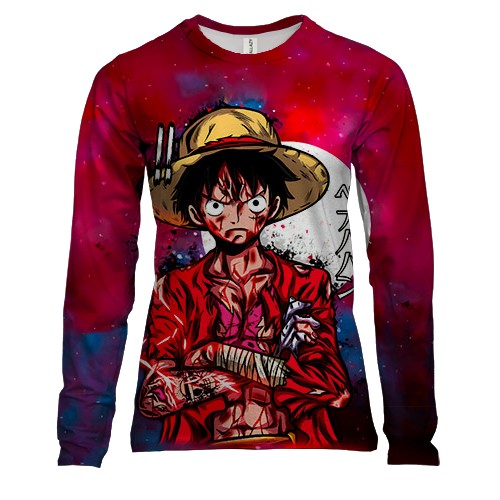 Женский 3D лонгслив Луффи - One Piece, Большой Куш