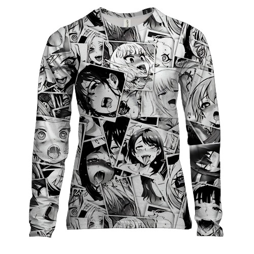 Жіночий 3D лонгслів Manga Ahegao