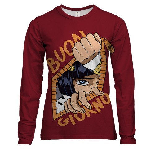 Женский 3D лонгслив "Buongiorno" - JOJO`S BIZARRE ADVENTURE