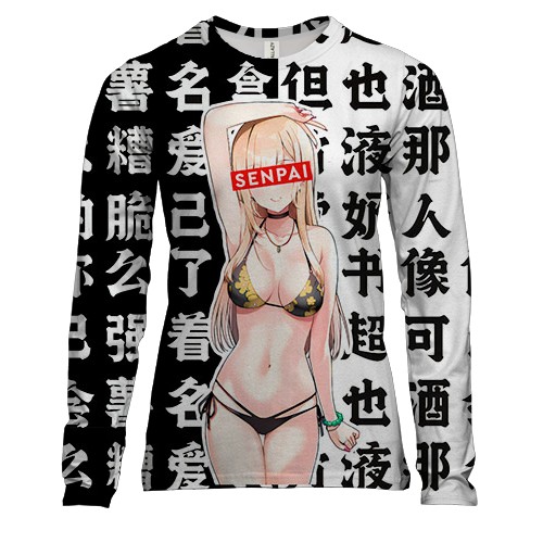 Женский 3D лонгслив Марин Китагава, Senpai - My Dress-Up Darling