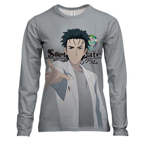 Женский 3D лонгслив Окабэ Ринтаро - Врата Штейна