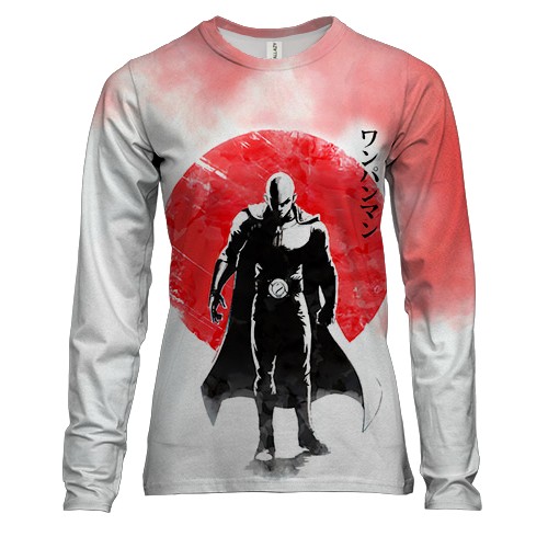 Женский 3D лонгслив Сайтама - OnePunchMan