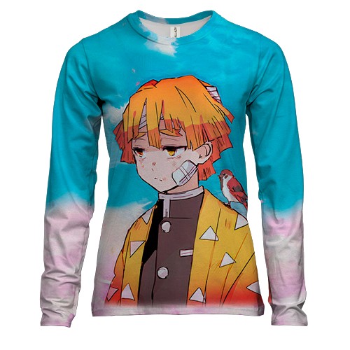 Женский 3D лонгслив Зеницу - Клинок, рассекающий демонов