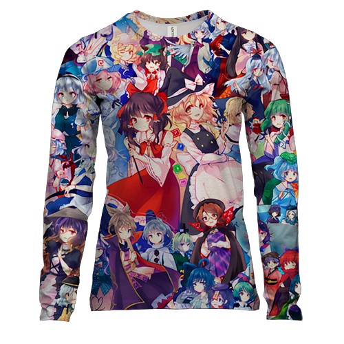 Женский 3D лонгслив Touhou Project персонажи