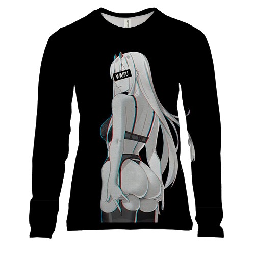 Жіночий 3D лонгслів 02 Waifu - Darling In The Franxx