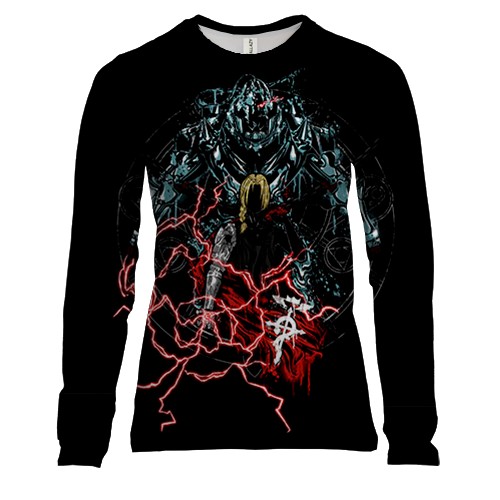 Женский 3D лонгслив Стальной алхимик