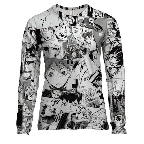 Женский 3D лонгслив Манга "Волейбол!"