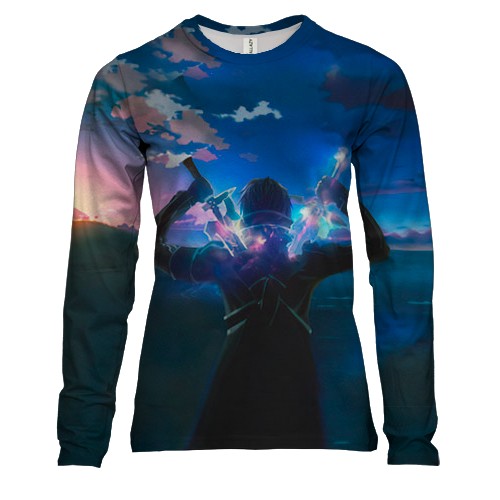 Женский 3D лонгслив Kirito - Sword art Online