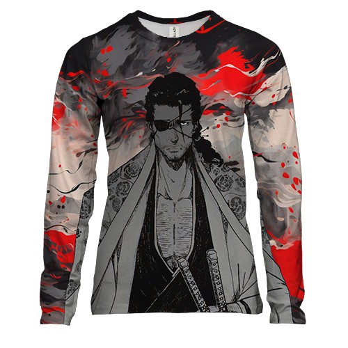 Женский 3D лонгслив Самурай Сюнсуй Кьёраку - Bleach
