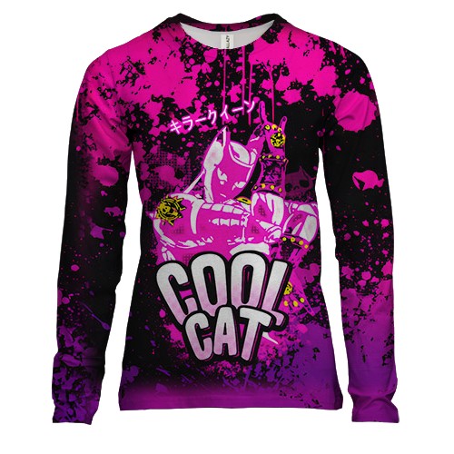 Жіночий 3D лонгслів Killer Queen, Cool Cat - JoJo