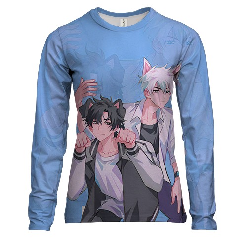 Женский 3D лонгслив аниме Агенты времени, Неко