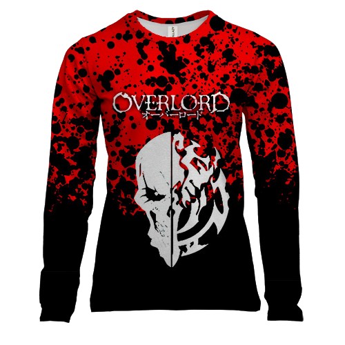 Женский 3D лонгслив аниме Overlord (красный)