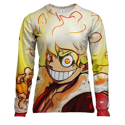 Женский 3D лонгслив Луффи "Бог Солнца Ника"