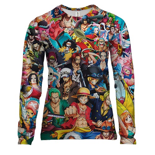 Жіночий 3D лонгслів One Piece - герої