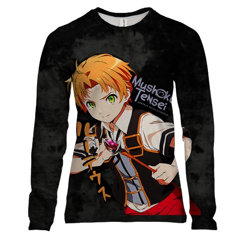 Женский 3D лонгслив Рудеус Грейрат - Реинкарнация безработного