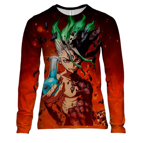 Женский 3D лонгслив Сэнку Исигами - Доктор Стоун