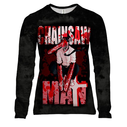 Женский 3D лонгслив Дэнджи - Человек-бензопила