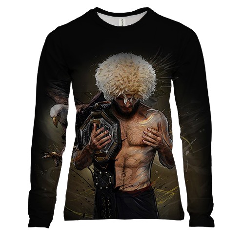 Жіночий 3D лонгслів з Хабібом Нурмагомедовим