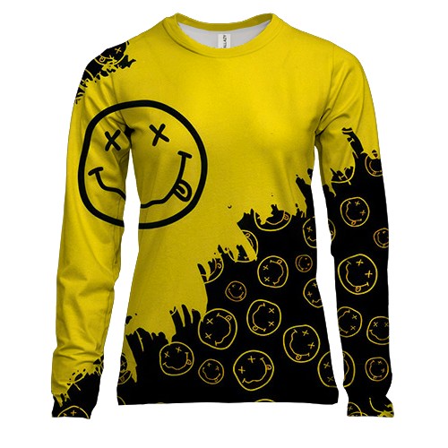 Женский 3D лонгслив "Nirvana"