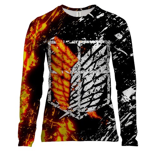 Жіночий 3D лонгслів "Атака Титанів"