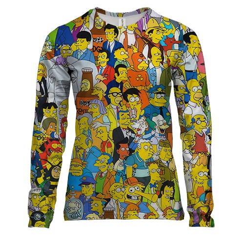 Женский 3D лонгслив "Симпсоны"