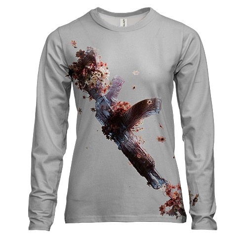 Жіночий 3D лонгслів "Ні війні"