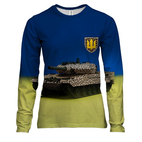Жіночий 3D лонгслів "Український Леопард"
