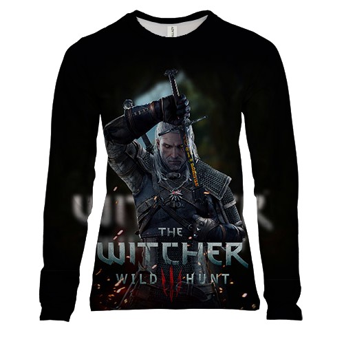 Женский 3D лонгслив "Witcher: Wild Hunt"