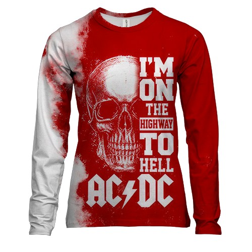 Жіночий 3D лонгслів "AC/DC"
