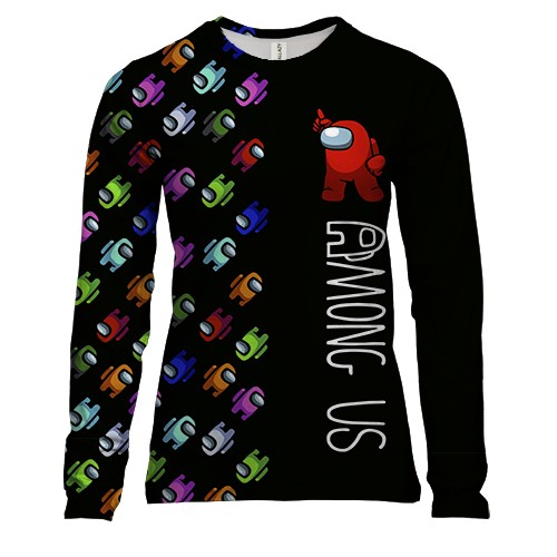 Женский 3D лонгслив "Among us Impostor"