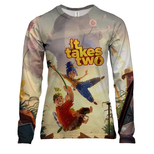 Женский 3D лонгслив "It Takes Two"