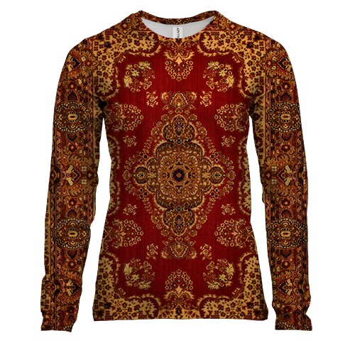 Женский 3D лонгслив "Ковёр"