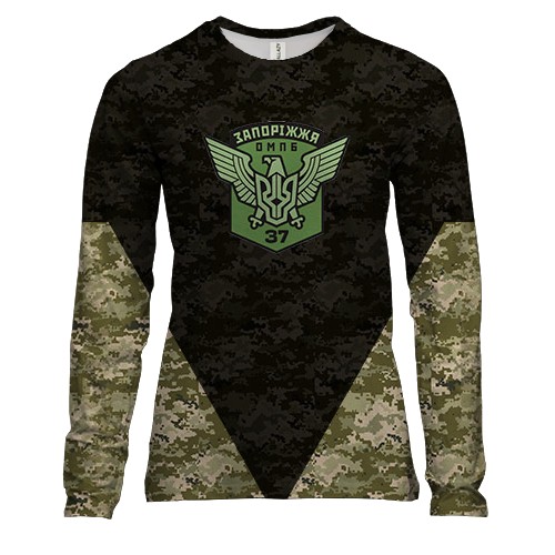 Женский 3D лонгслив 37 ОМПБ Запоріжжя