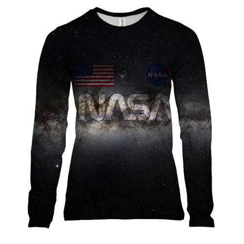 Жіночий 3D лонгслів "NASA | SpaceX"