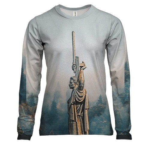 Женский 3D лонгслив "Родина-Мать"