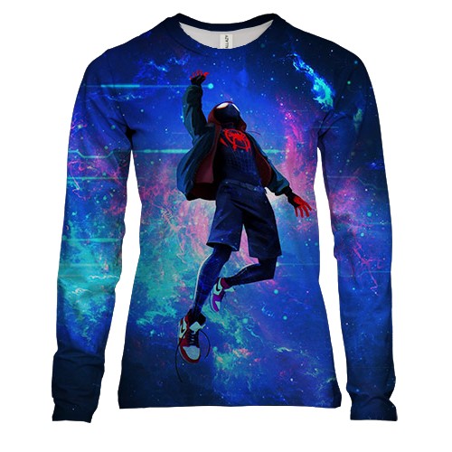 Жіночий 3D лонгслів "Людина-павук у космосі"