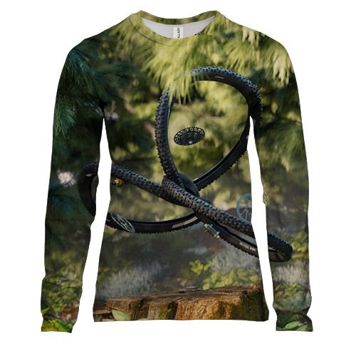 Жіночий 3D лонгслів "Велоабстракція"