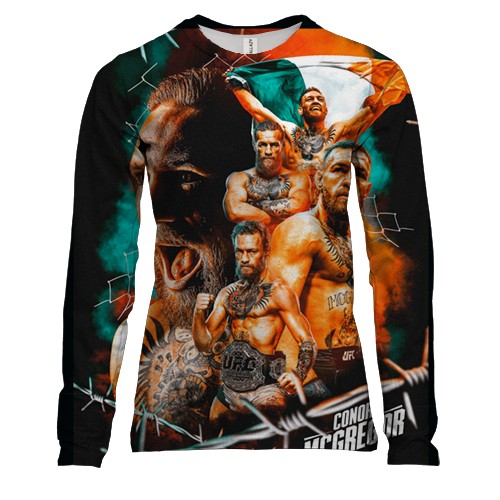 Женский 3D лонгслив с Конор Макгрегором