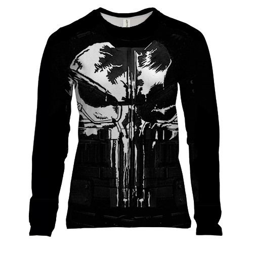 Женский 3D лонгслив "Punisher"