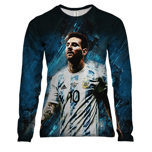 Женский 3D лонгслив с Лионель Месси