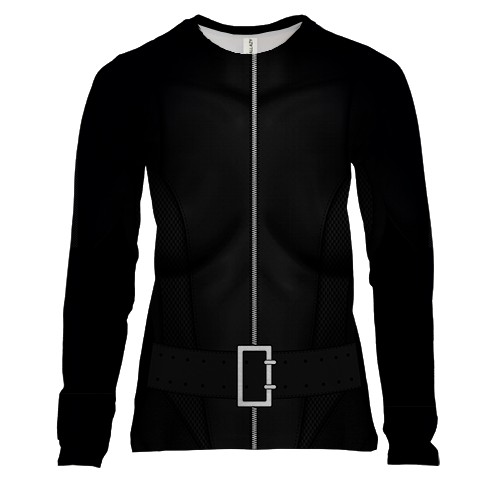 Жіночий 3D лонгслів "Костюм Чорна пантера"