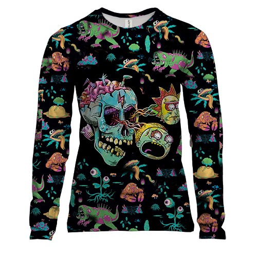 Женский 3D лонгслив с Рик и Морти