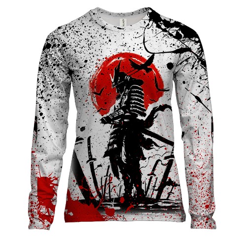 Жіночий 3D лонгслів "Чорний самурай"