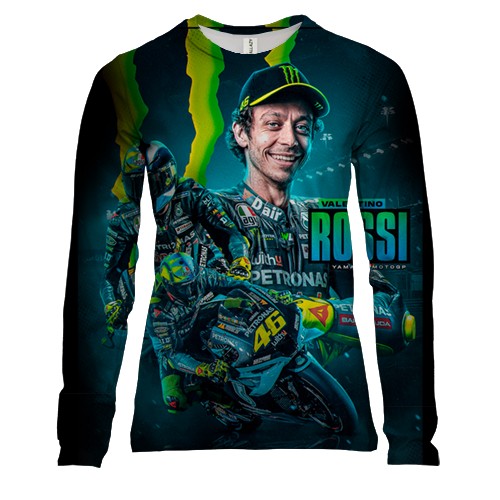 Женский 3D лонгслив с Валентино Росси "46"