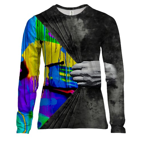 Женский 3D лонгслив Добавляем красок
