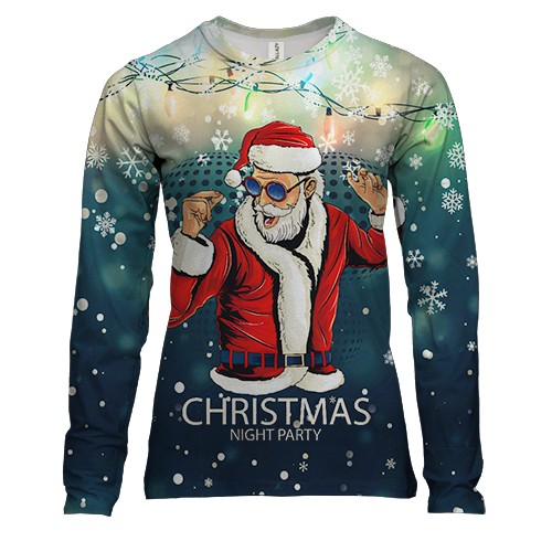 Жіночий 3D лонгслів Christmas Night Party